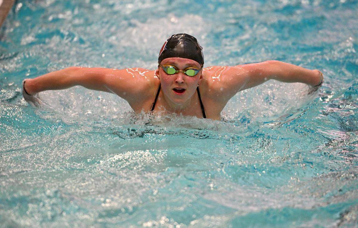 Ally Koehle during State College swim team practice on Tuesday, Feb. 28, 2023.