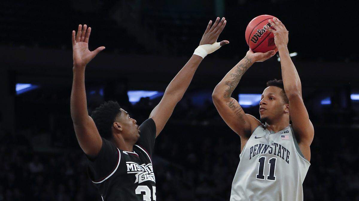 Lamar Stevens and Penn State will take on Utah in the NIT championship game Thursday night.