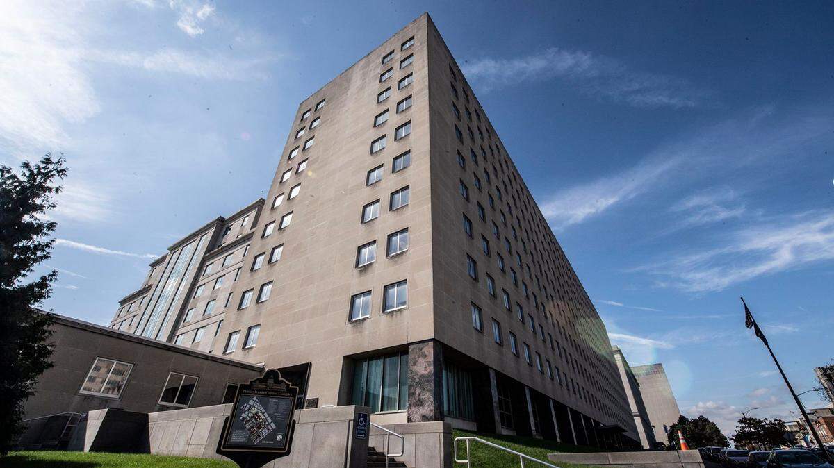 The Department of Human Services building in Harrisburg.