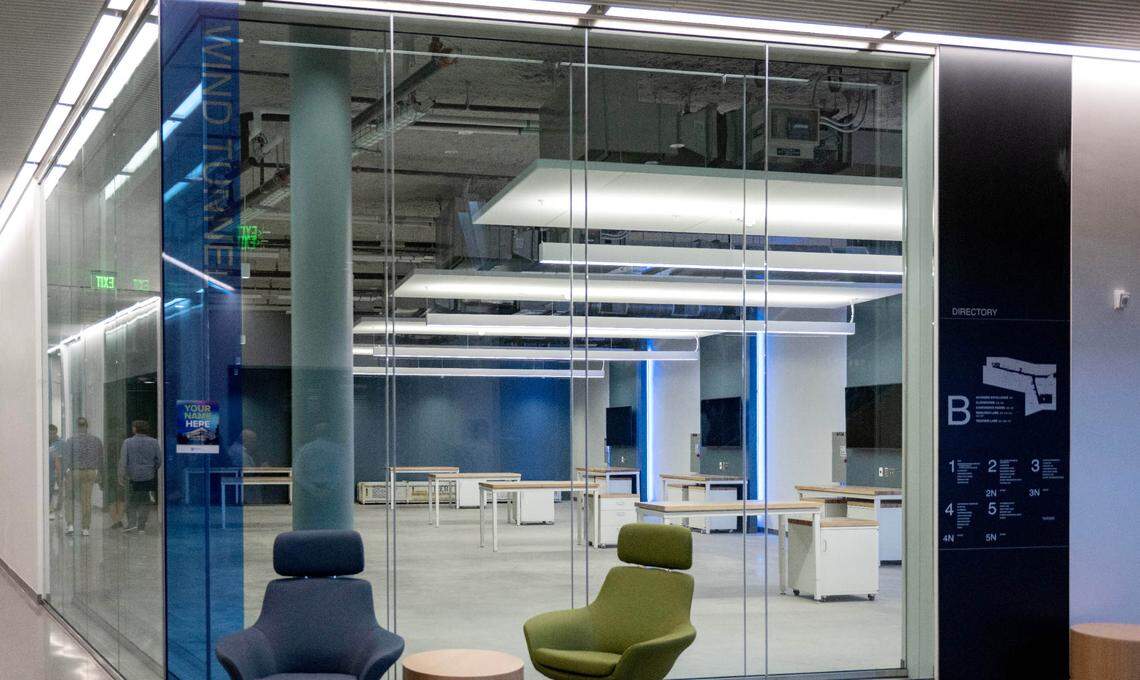 A wind tunnel lab in Penn State’s new Engineering Collaborative Research and Education Building on Friday, Sept. 6, 2024.