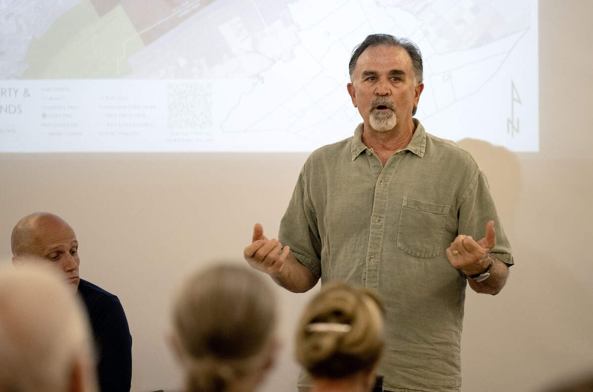 Kevin Abbey from the Spring Creek Watershed Commission talks about the future of Rockview state prison land during a community hearing on Wednesday, June 24, 2026 at Schlow Library.