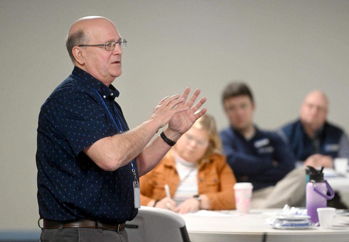 Mel Curtis speaks during the YMCA of Centre County Food Summit on Friday, Dec. 9, 2022.