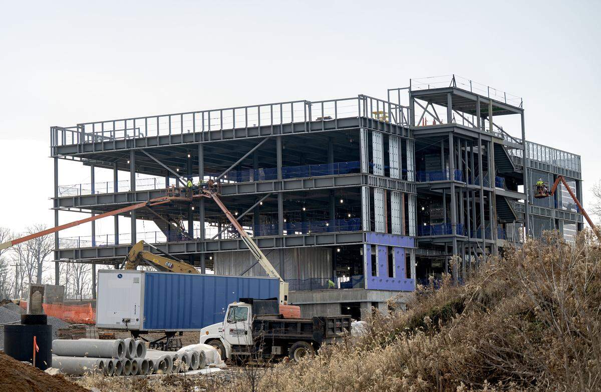 Construction of Penn State’s new Applied Research Laboratory building is pictured at 335 Innovation Blvd. on Thursday, Dec. 18, 2025.  