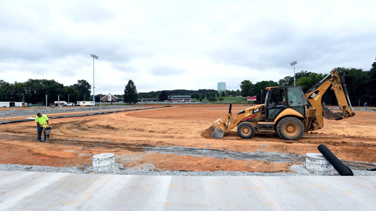 A view of the construction at Bellefonte Area High School’s Rogers Stadium Friday, Sept. 7, 2018.
