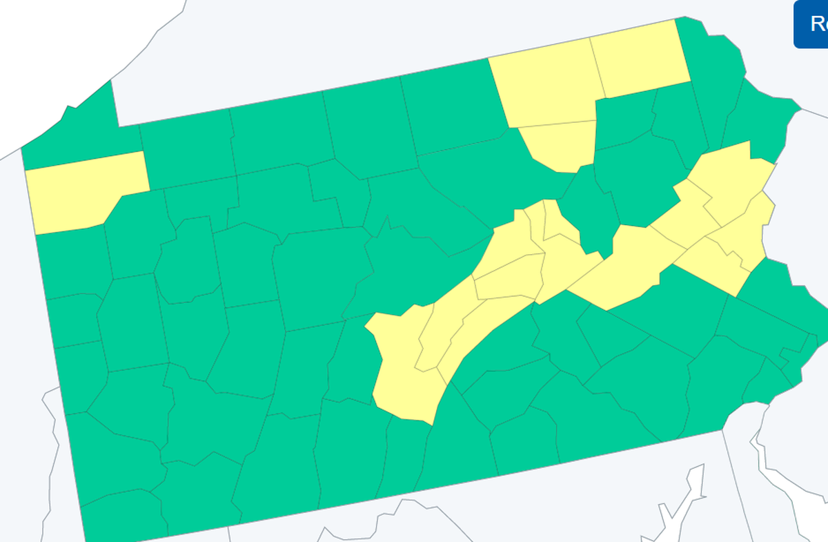 The Centers for Disease Control and Prevention moved Centre County into the low level of COVID-19 community transmission on Thursday, March 10, 2022.