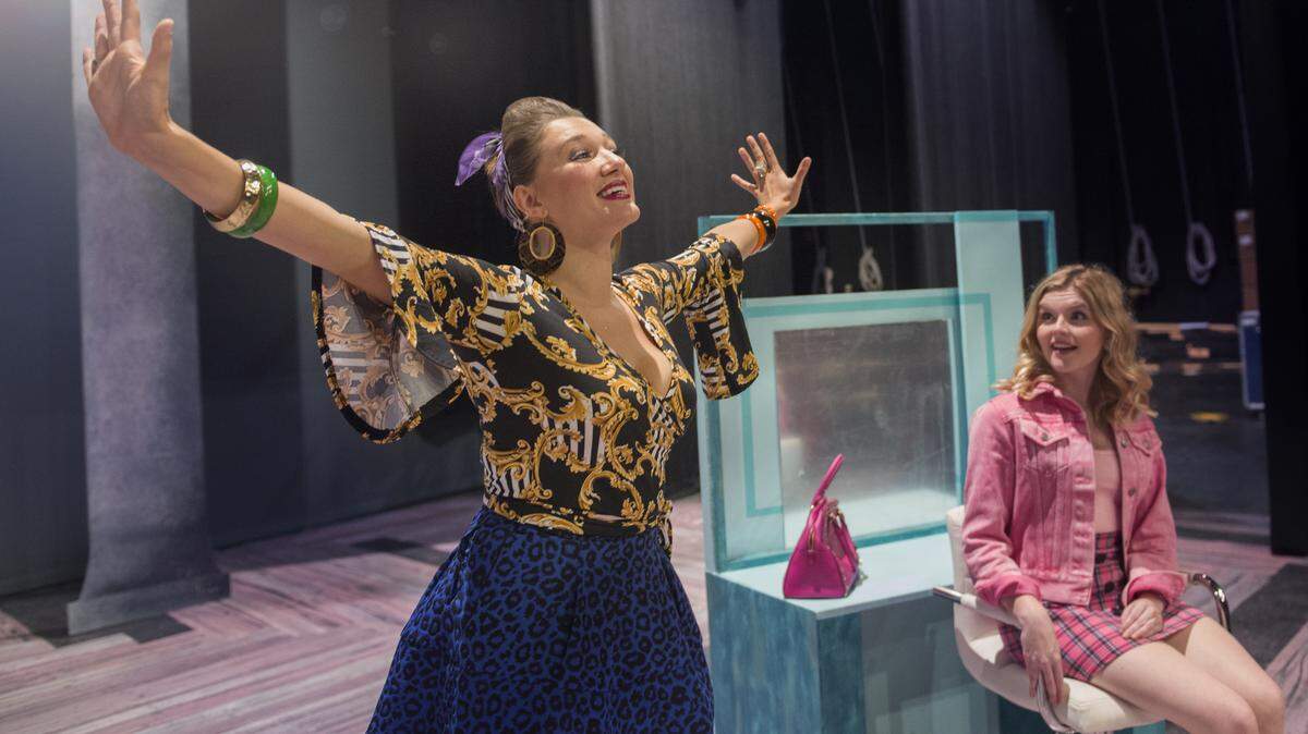 Jessica Ortiz, left, and Lauren Echausee will play the roles of Paulette and Elle in the Penn State Centre Stage presentaion of ‘Legally Blonde the Musical’ opening Oct. 2 at Penn State’s Playhouse Theatre.