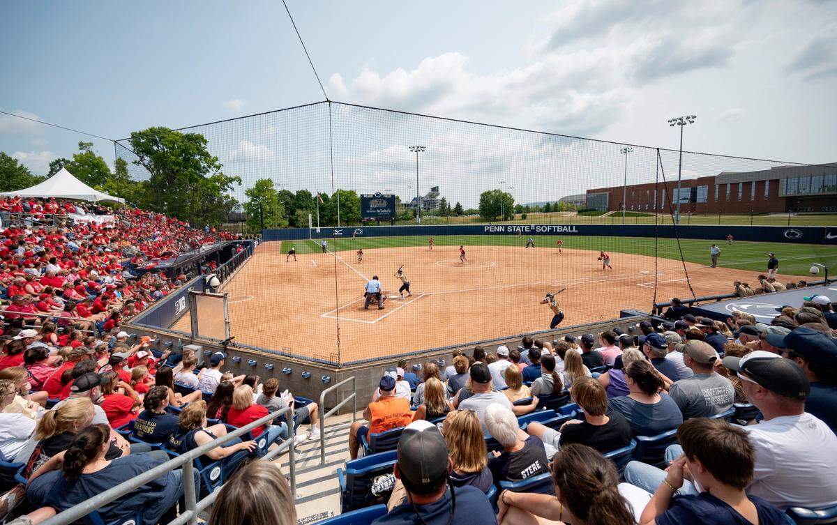 Bald Eagle Area softball bats during the game against Everett in the PIAA Class 2A championships at Beard Field on Thursday, June 15, 2023.