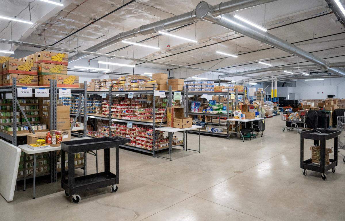 The State College Food Bank, pictured in April 2024, is preparing for impacts from the Trump administration cutting two federal food assistance programs.