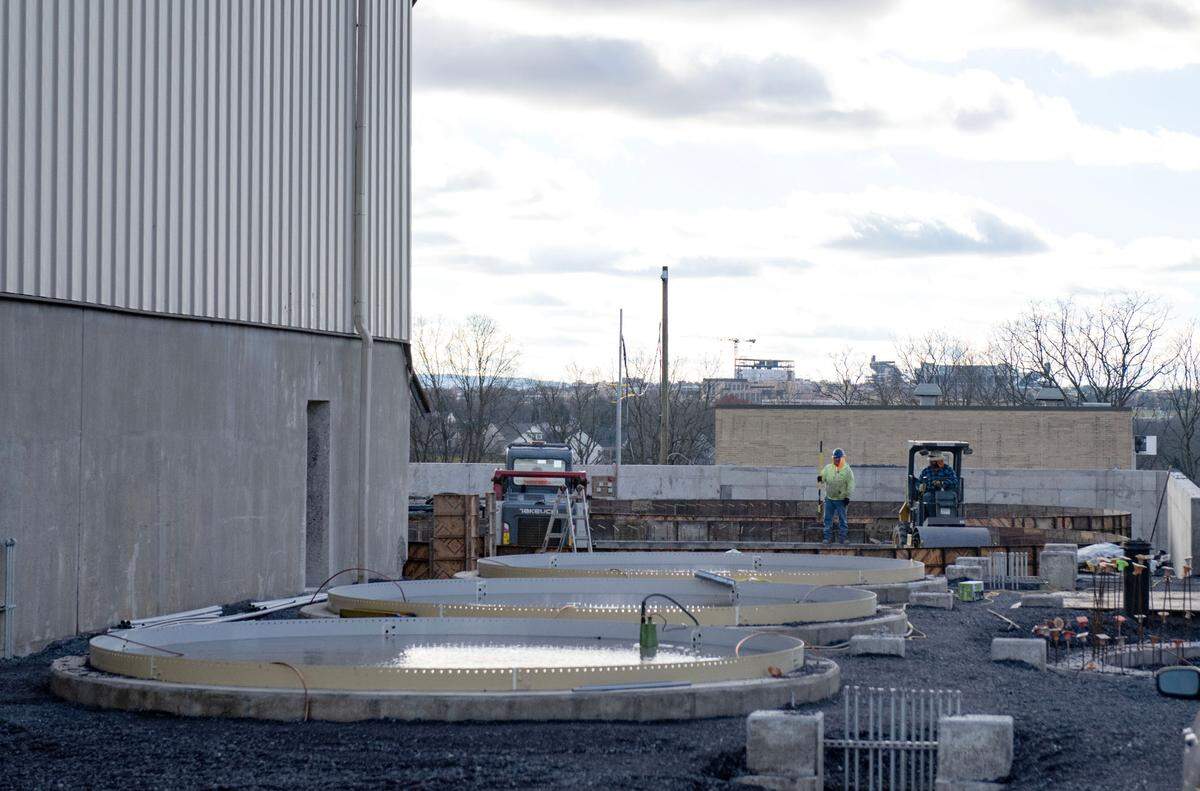The foundations are being poured for the six biological hydrolysis tanks that are part of the biosolids project at the University Area Joint Authority.