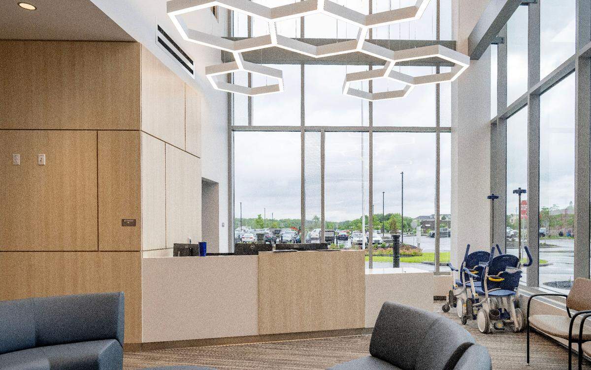 A lobby and waiting room area at Penn Highlands State College on Thursday, June 6, 2024.