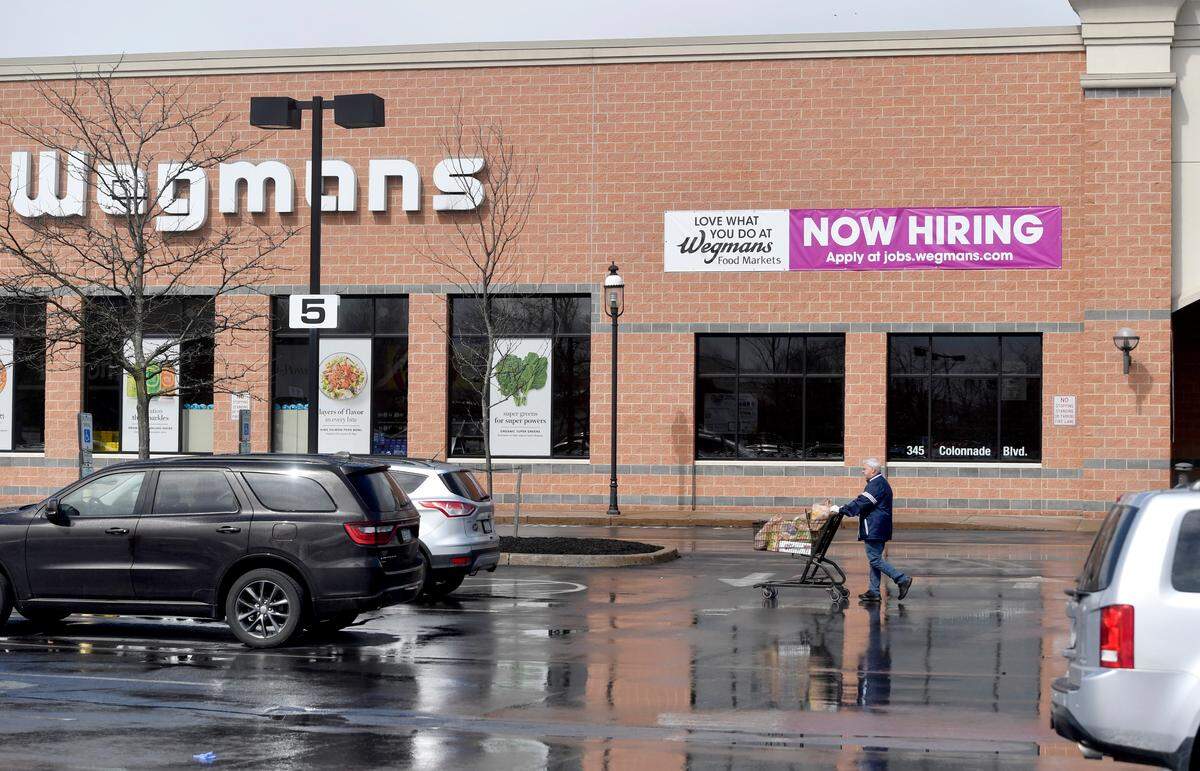 Wegmans on North Atherton Street, pictured last month, has hired 29 new employees since March.