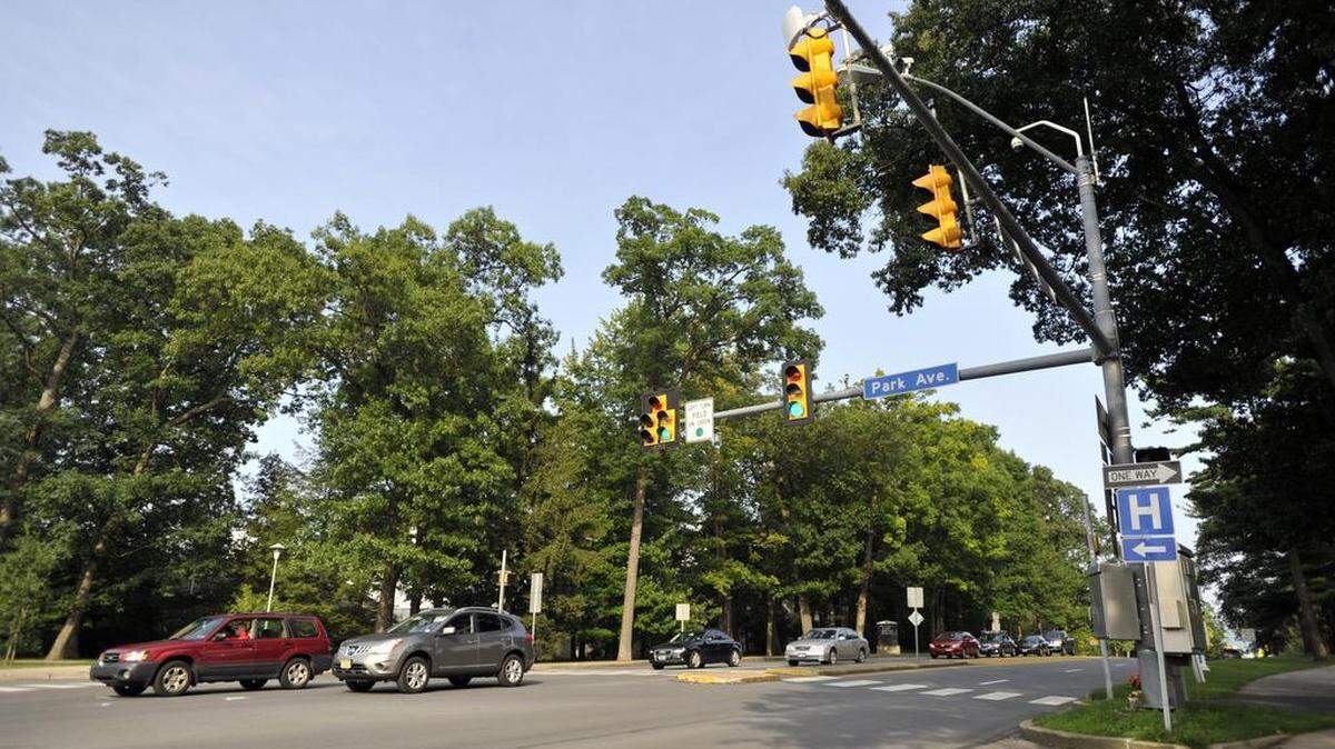 The intersection of Park Avenue and Atherton Street.
