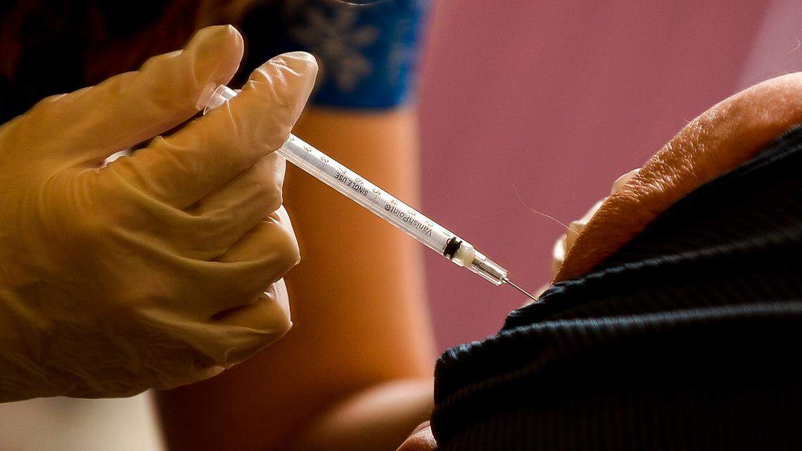 Walden III Senior Living Community in Wind Gap, Pennsylvania, holds a COVID-19 vaccination clinic for its residents on Tuesday, January 26, 2021.