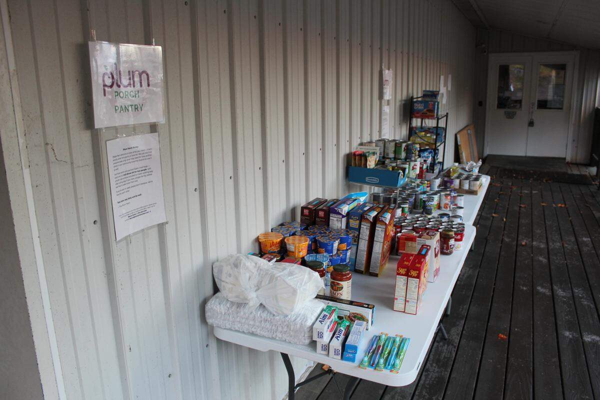 Tables of goods are offered at the Plum Porch Pantry, located at 115 Clemens Lane, Suite 201, in Bellefonte.