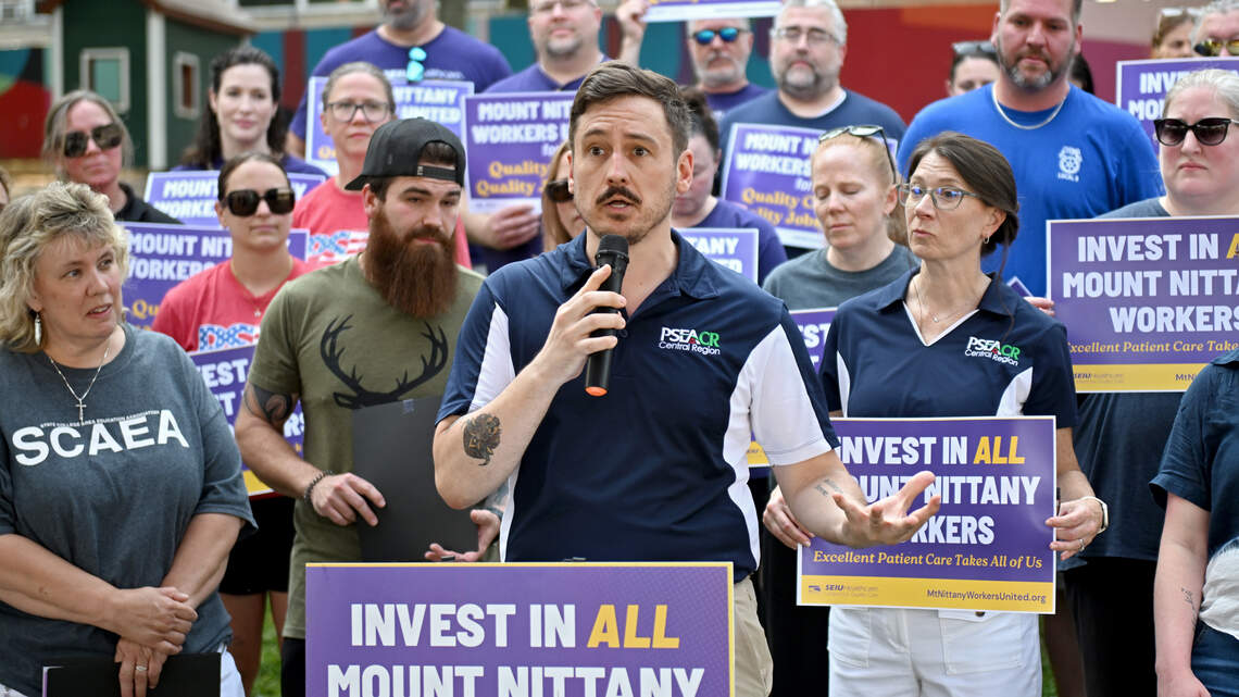 Local union leaders pledge support for Mount Nittany workers as strike date nears