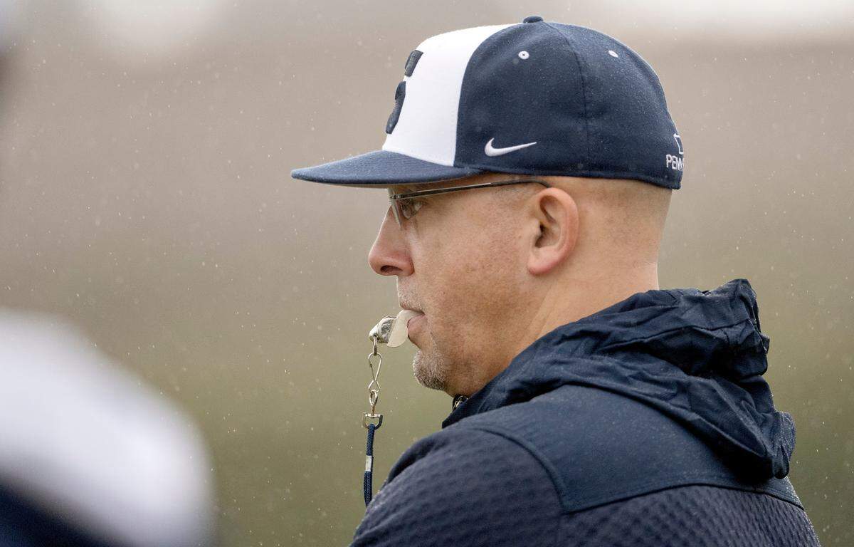 Penn State football coach James Franklin watches practice for the Rose Bowl on Friday, Dec. 30, 2022 at Dignity Health Sports Park.