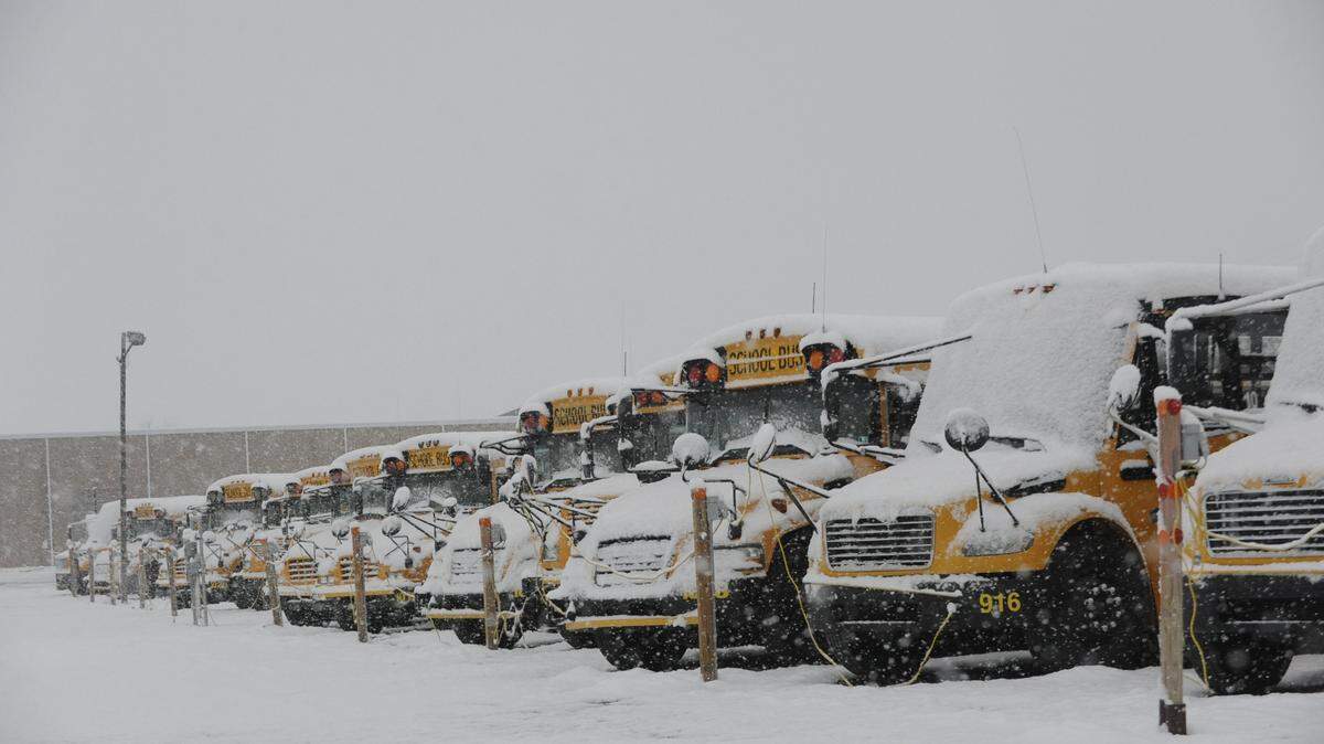 Several Centre County school districts have called for a two-hour delay for Friday after the region saw 6-10 inches of snow on Thursday.