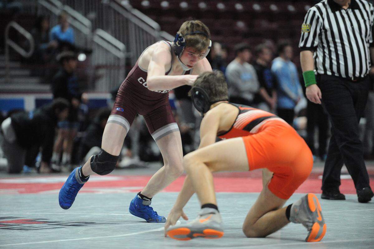 State College’s Hayden Cunningham will not be on the mat this season for the Little Lions. The sophomore suffered an ACL injury that is forcing him to rehab this year.