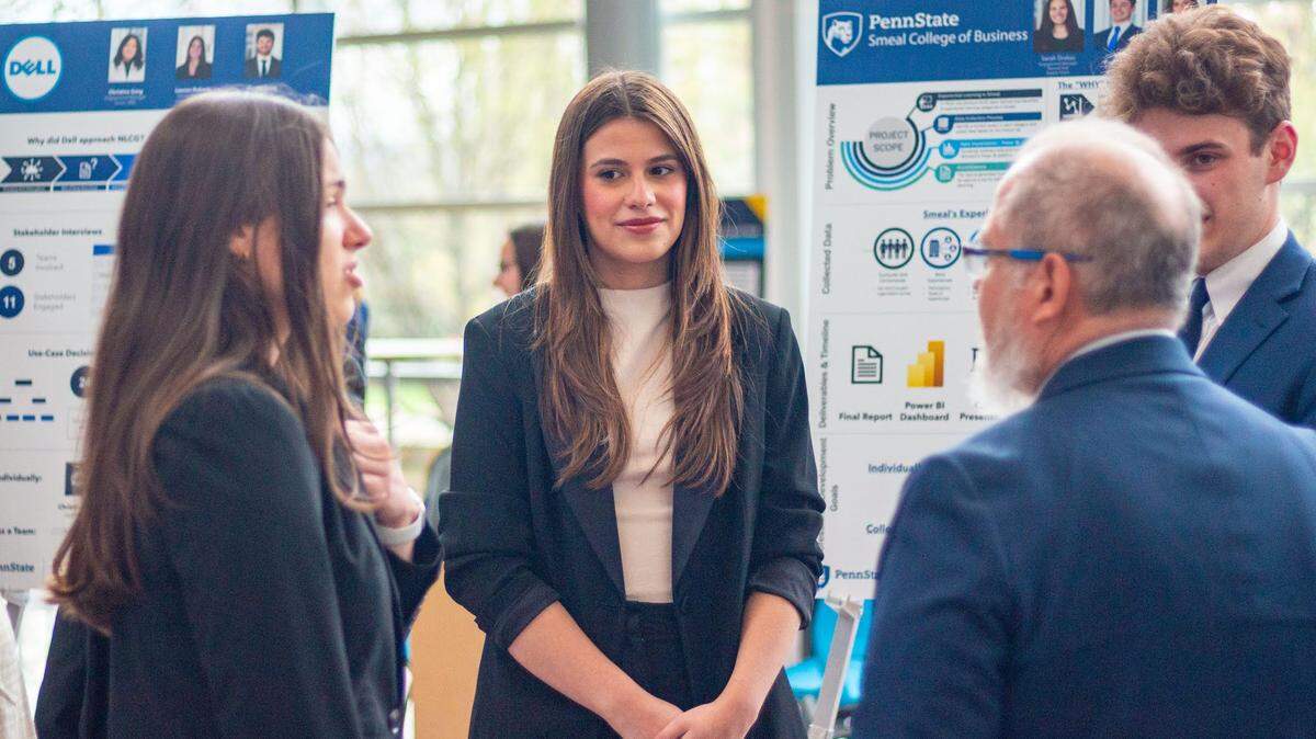 Penn State students take part in a Nittany Lion Consulting Group showcase.