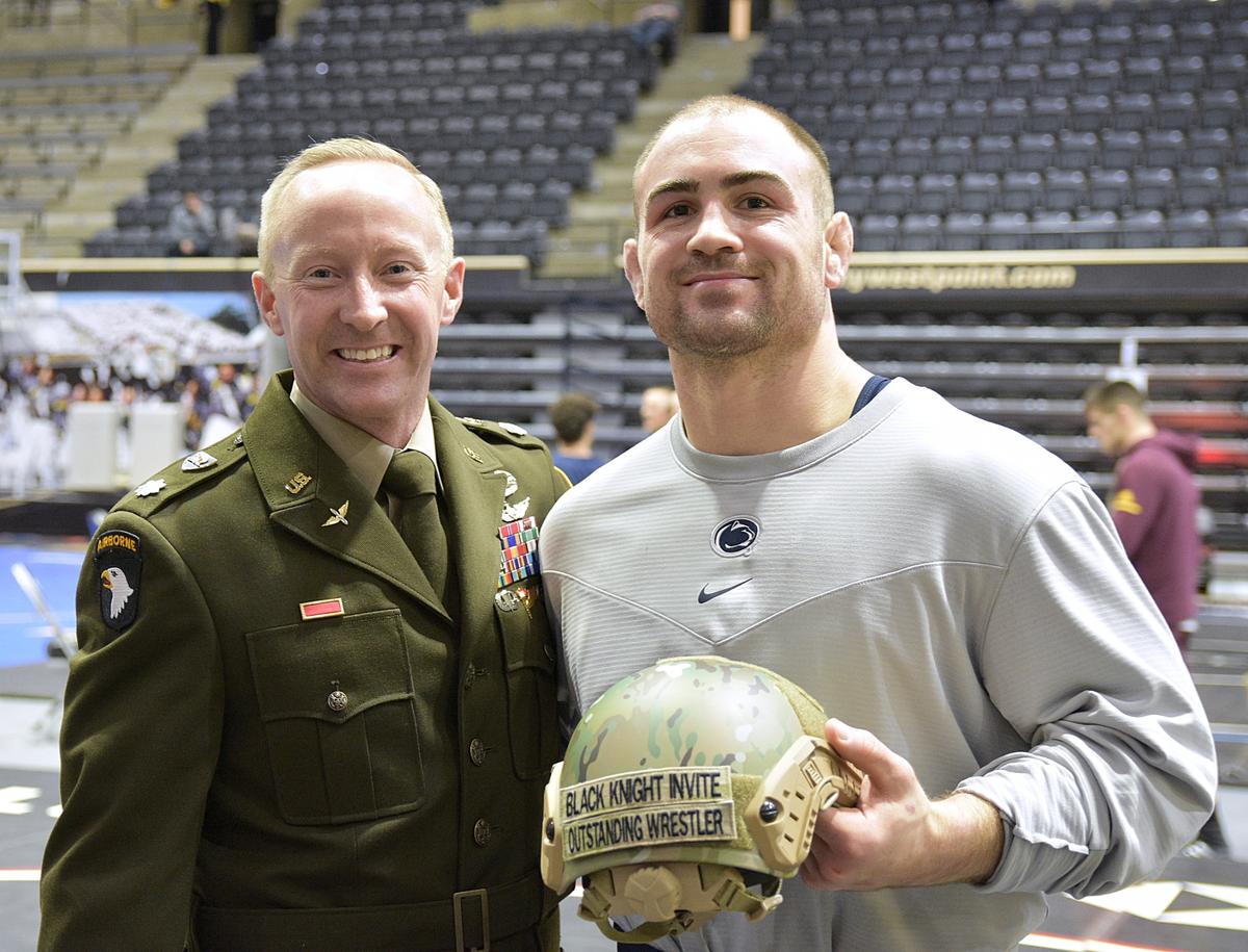 Penn State’s Max Dean was named the Outstanding Wrestler of the Black Knight Invite on Sunday at West Point, N.Y. Dean won the 197-pound title and earned a pin in the falls.