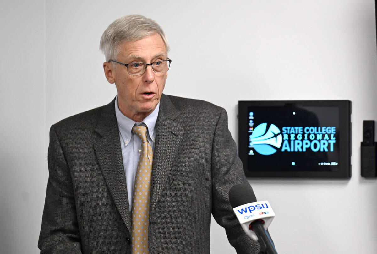 Centre County Airport Authority member Chris Groshel talks about the changes at the State College Regional Airport on Friday, Feb. 27, 2026.