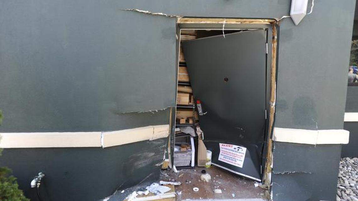 A vehicle driven by Joan Thomson, 72, of Warriors Mark, struck the North Atherton Street Kranich’s Jewelers Friday, causing structural damage to the building. No one was injured.
