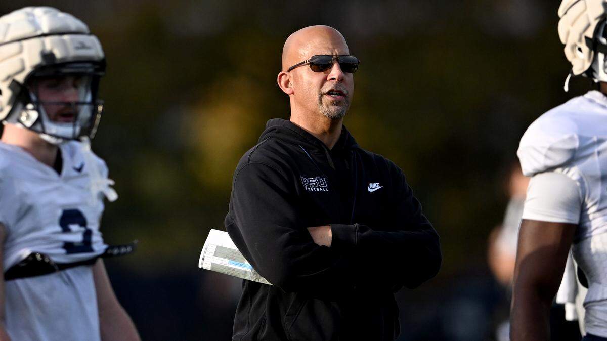 A Dauphin County jury awarded a former Penn State football team doctor $5.25 million this week after he alleged head coach James Franklin meddled in medical decisions. Franklin, who was dropped from the lawsuit in 2020 over a filing technicality, is pictured on Oct. 23, 2023.