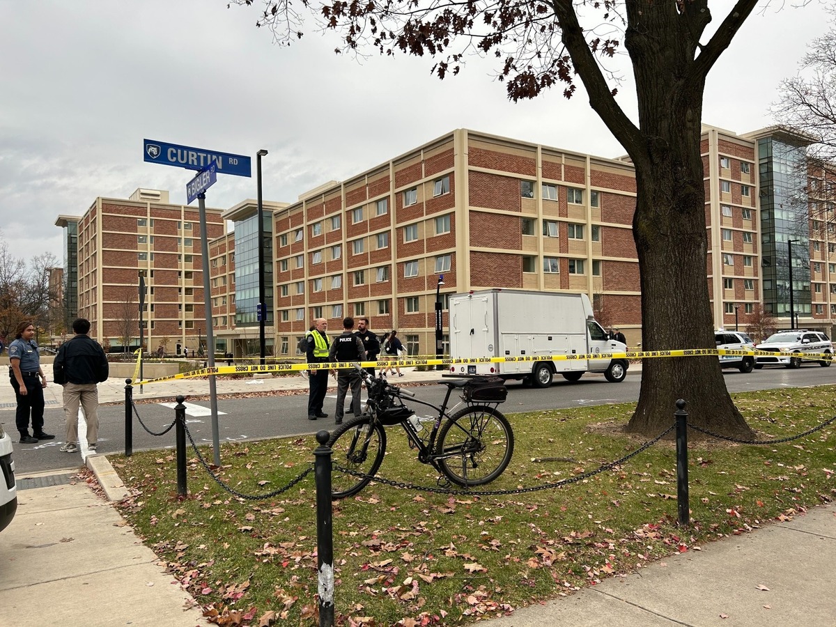 Curtin Road was closed Friday between University Drive and Bigler Road.