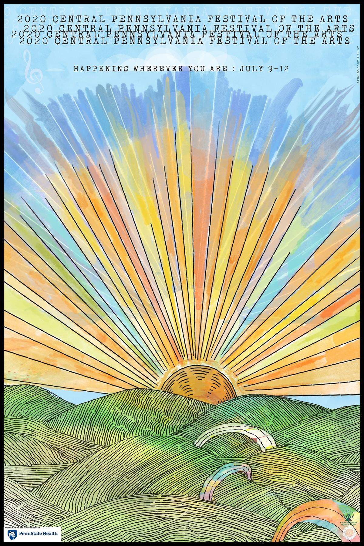 The annual collectible poster for the 54th Arts Fest was designed by Lanny Sommese and his daughter Saige.