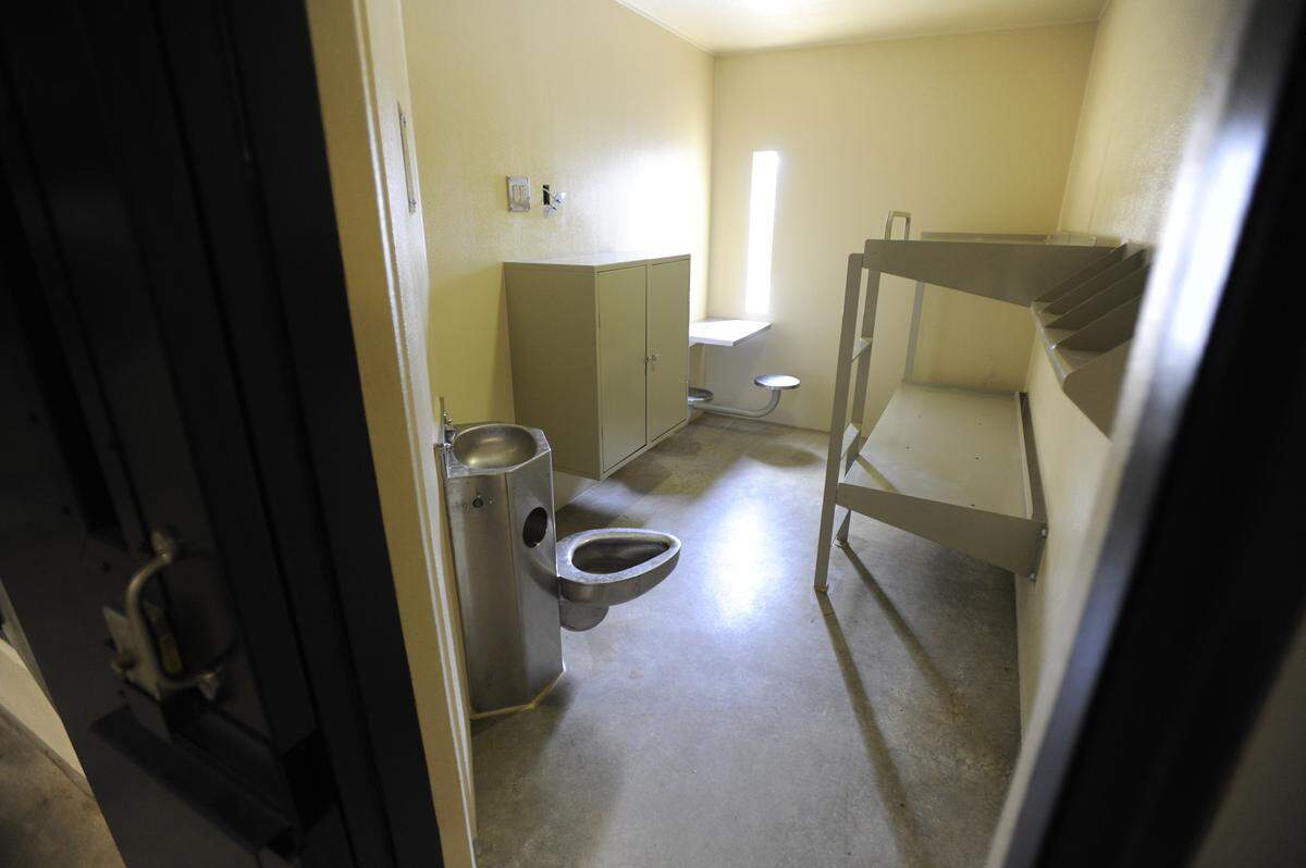 A cell inside a housing unit is seen during a 2013 dedication and tour at State Correctional Institution at Benner Township.
