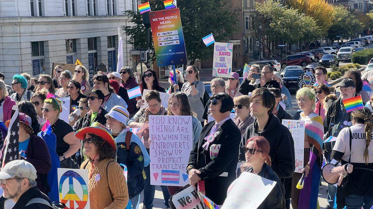 Centre LGBT+ participated in a statewide LGBT+ rally that was held in Harrisburg on Oct. 26.