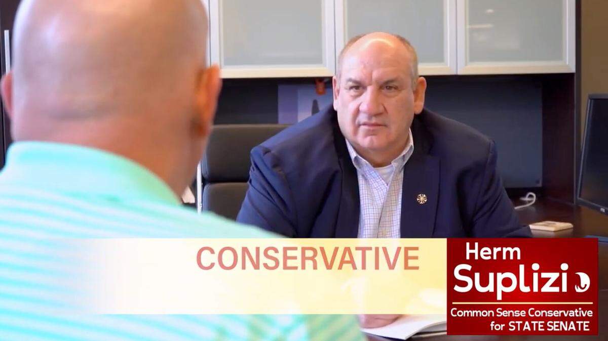 Herm Suplizio is pictured in a campaign video.