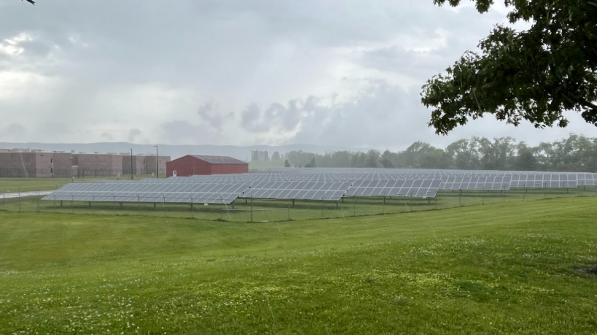 The existing solar array at the Centre County Correctional Facility is pictured on Wednesday, June 10.