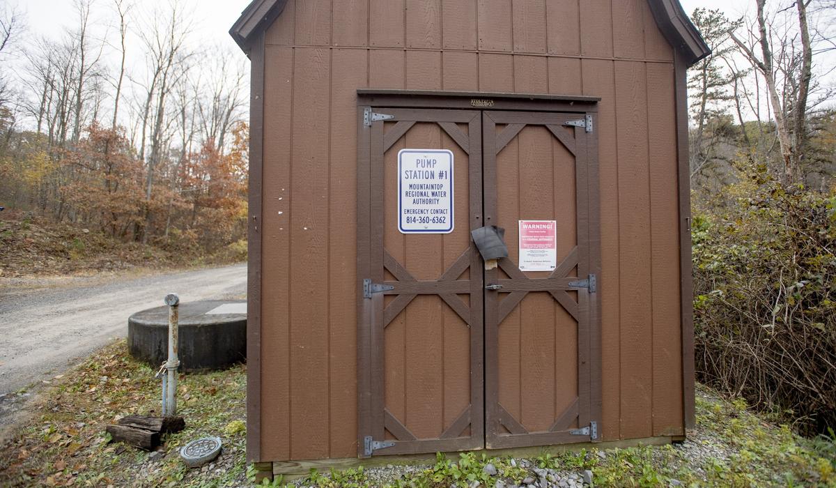 A Mountaintop Regional Water Authority pump station on Reservoir Road in Snow Shoe on Thursday, Nov. 1, 2018.
