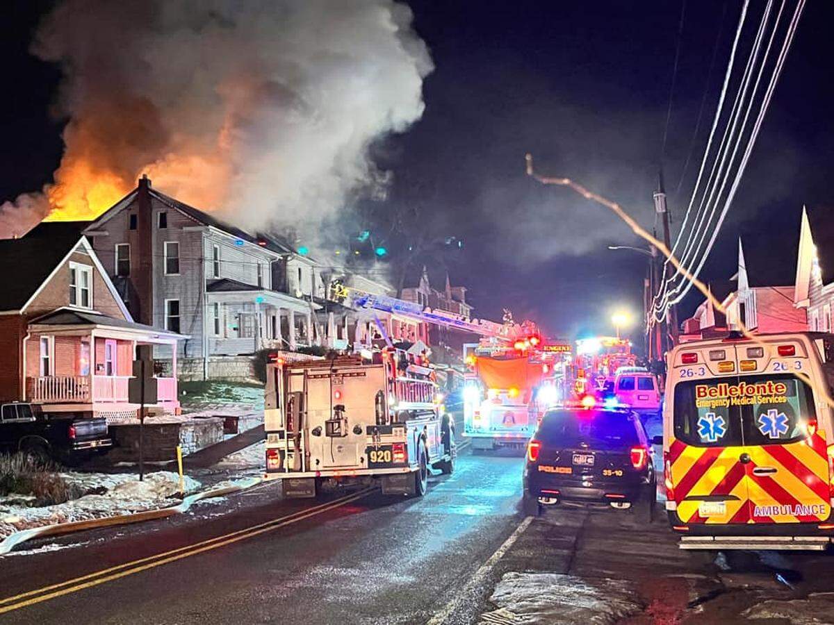 Centre County fire crews were called to the scene of a building fire on West Water Street in Spring Township on Friday evening. 