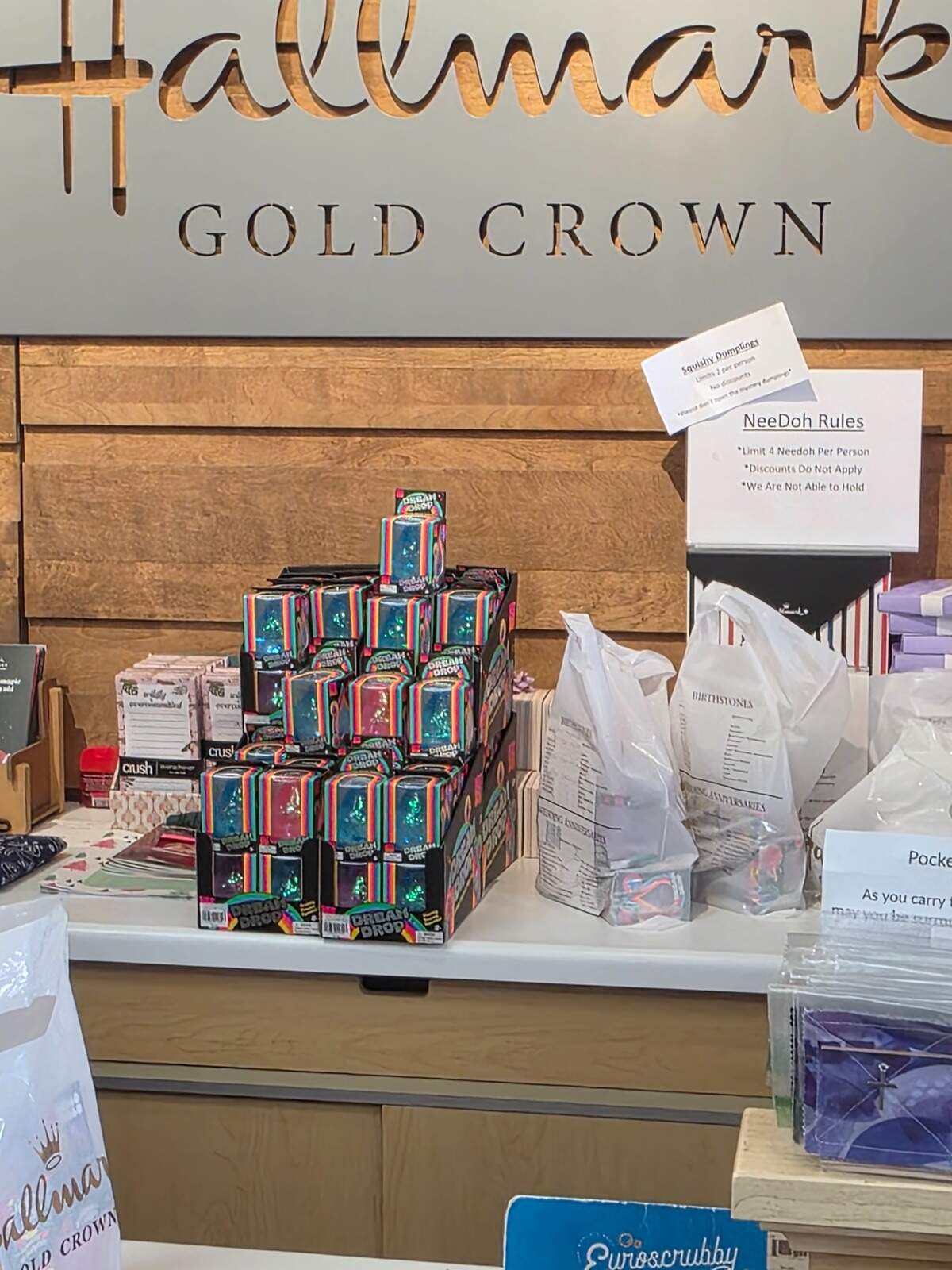 NeeDoh products left at Christine’s Hallmark Shop 30 minutes after a social media post was made on Thursday, June 11, 2026.