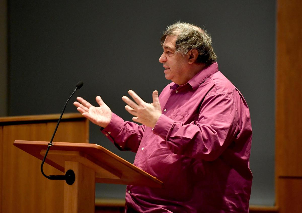 State College Borough Council listens to public comment from Stephen Albert, owner of Connecting Point Computers, and his opposition to the proposed Summers on Allen project during the Jan. 13 meeting.