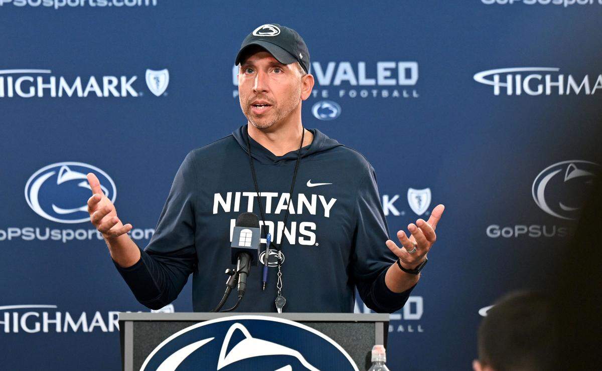 Penn State football coach Matt Campbell has a press conference on the first day of spring football on Tuesday, March 24, 2026.  