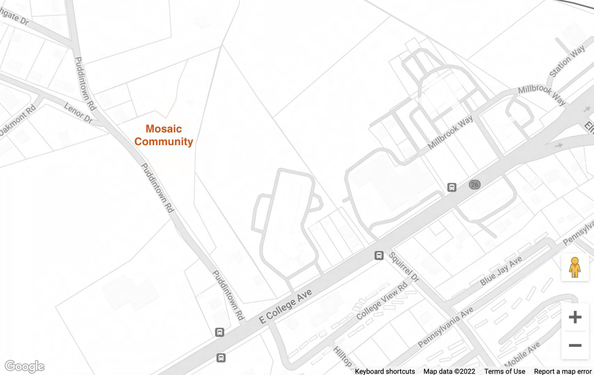 Mosaic Community Development, LLC is proposing to develop a four acre plot of land on Puddintown Road, near the intersection with College Avenue in College Township.&nbsp;