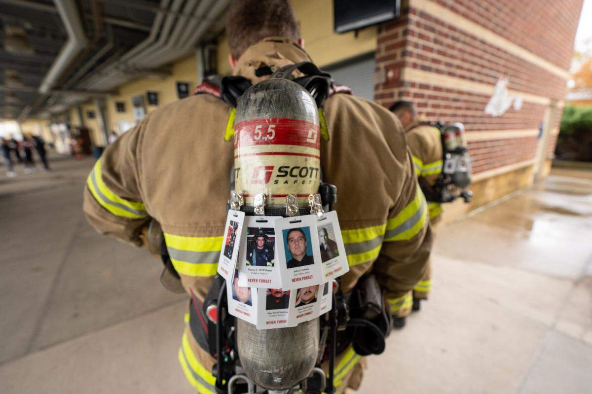 Firefighters and others return to Medlar Field each year to honor fallen first responders during the Central Pennsylvania 9/11 Memorial Stair Climb.