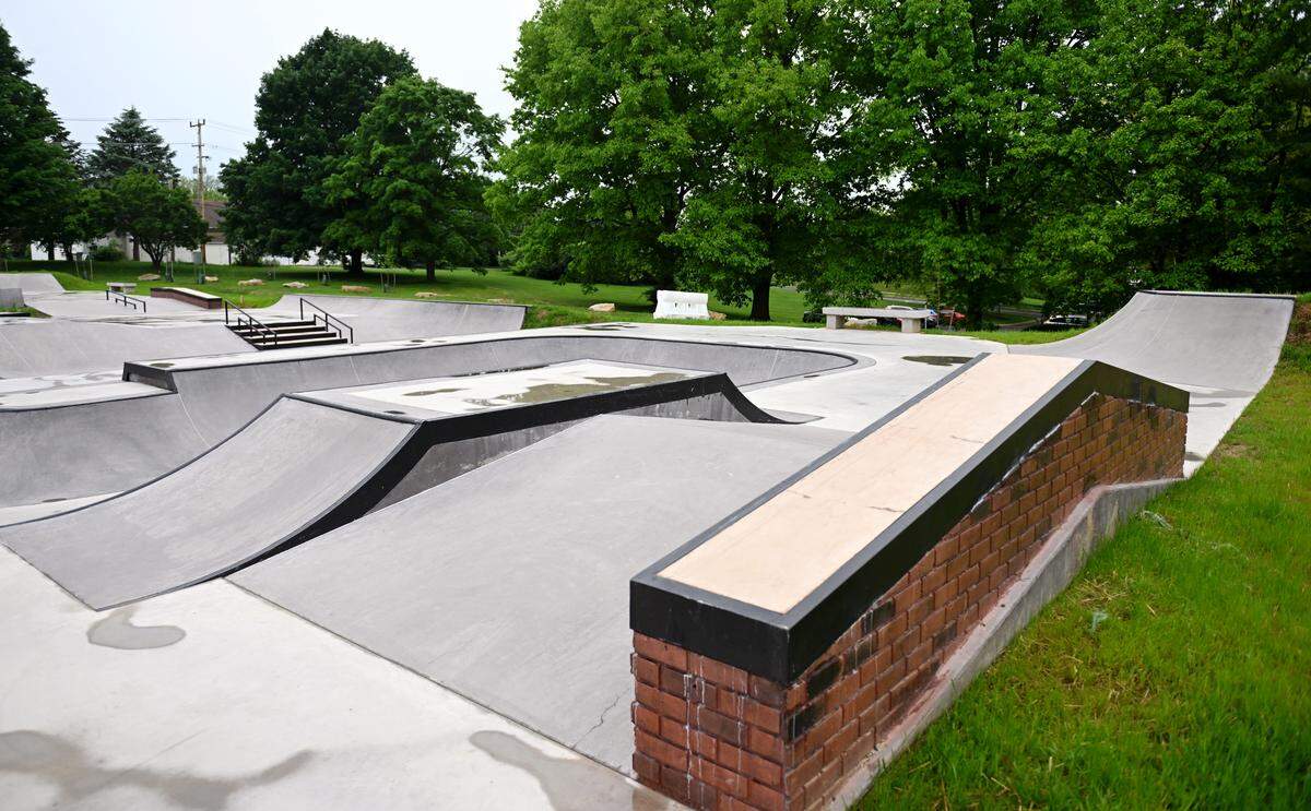 Concrete ramps and ledges at High Point Skate Park on Wednesday, May 27, 2026.  