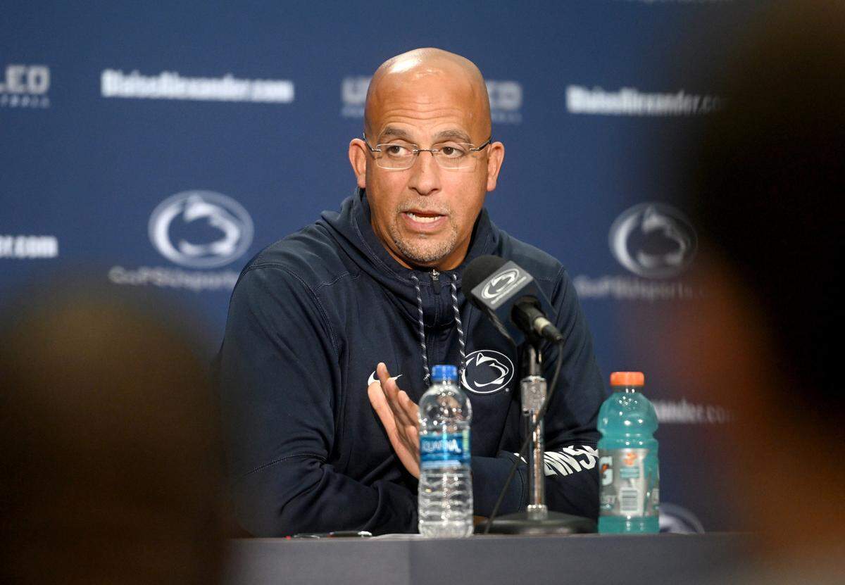Penn State football coach James Franklin talks about Abdul Carter during his weekly press conference on Tuesday, Sept. 20, 2022.