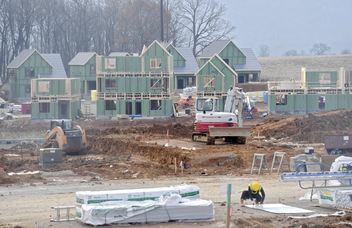 Construction at the Toll Brothers site on Wednesday.