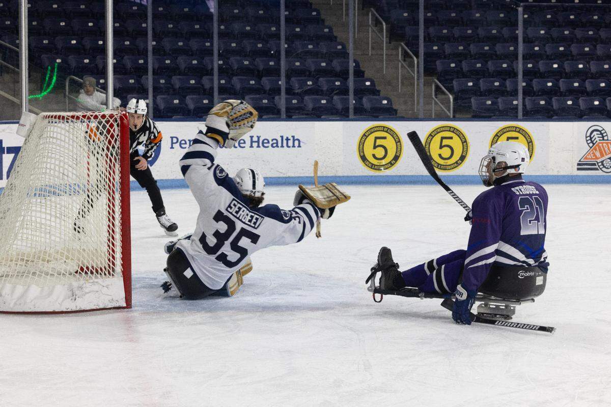 The State College Coyotes took on Penn State men’s hockey Sunday, Jan. 26, 2025, in the third annual Penn State Sled Hockey Classic.