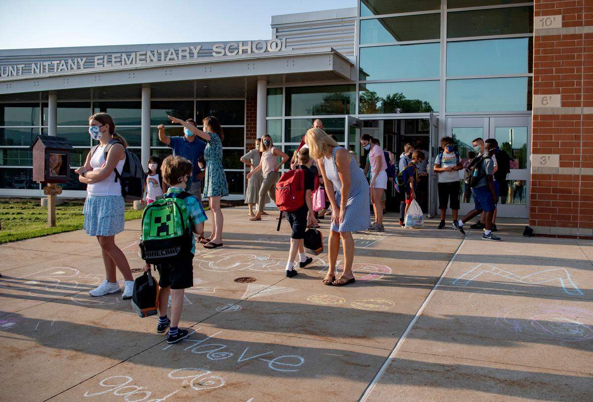 First day of school at Mount Nittany Elementary on Tuesday.