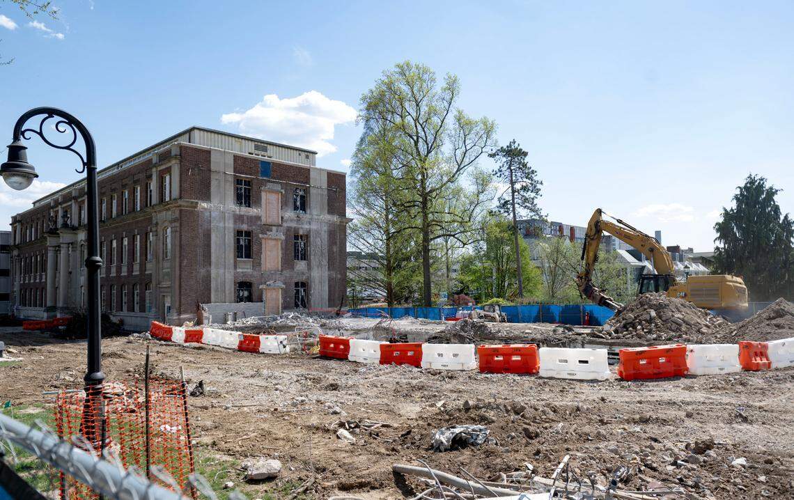 A major renovation and addition project is underway at the Sackett Building on the Penn State campus.