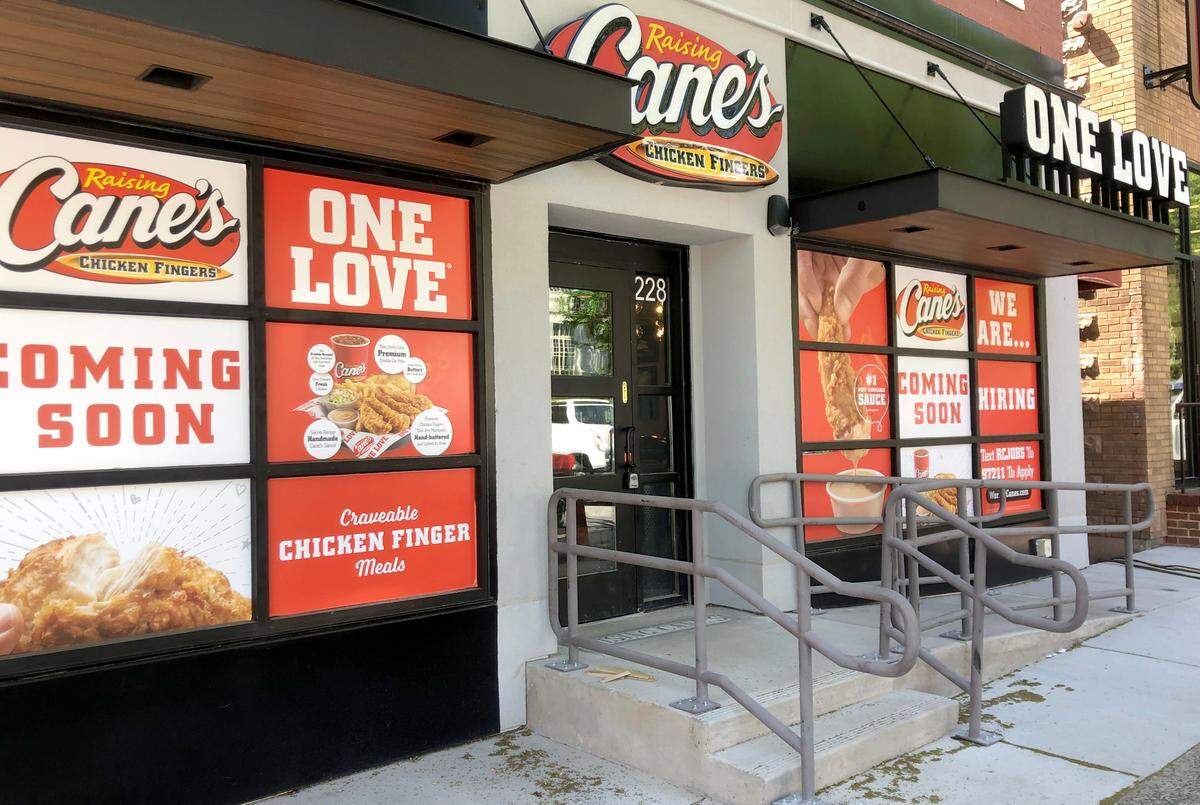 Raising Cane’s Chicken Fingers at 228 E. College Avenue in State College.