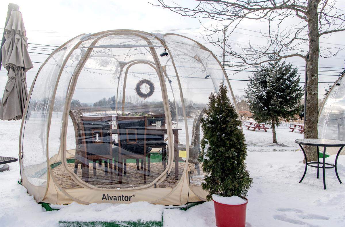 There are five igloos available for diners at Gigi’s Southern Table.