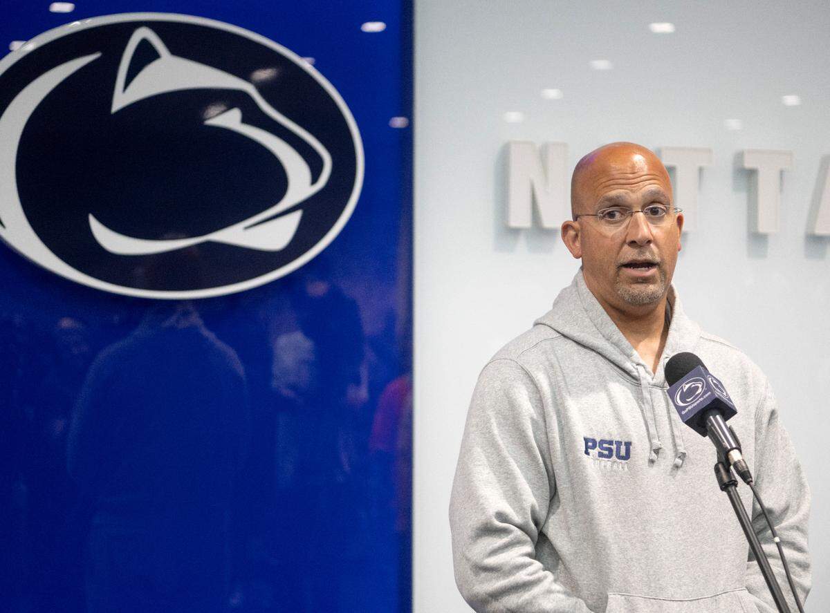 Penn State football coach James Franklin talks to the media on Thursday, June 8, 2023 in the Lasch Building.
