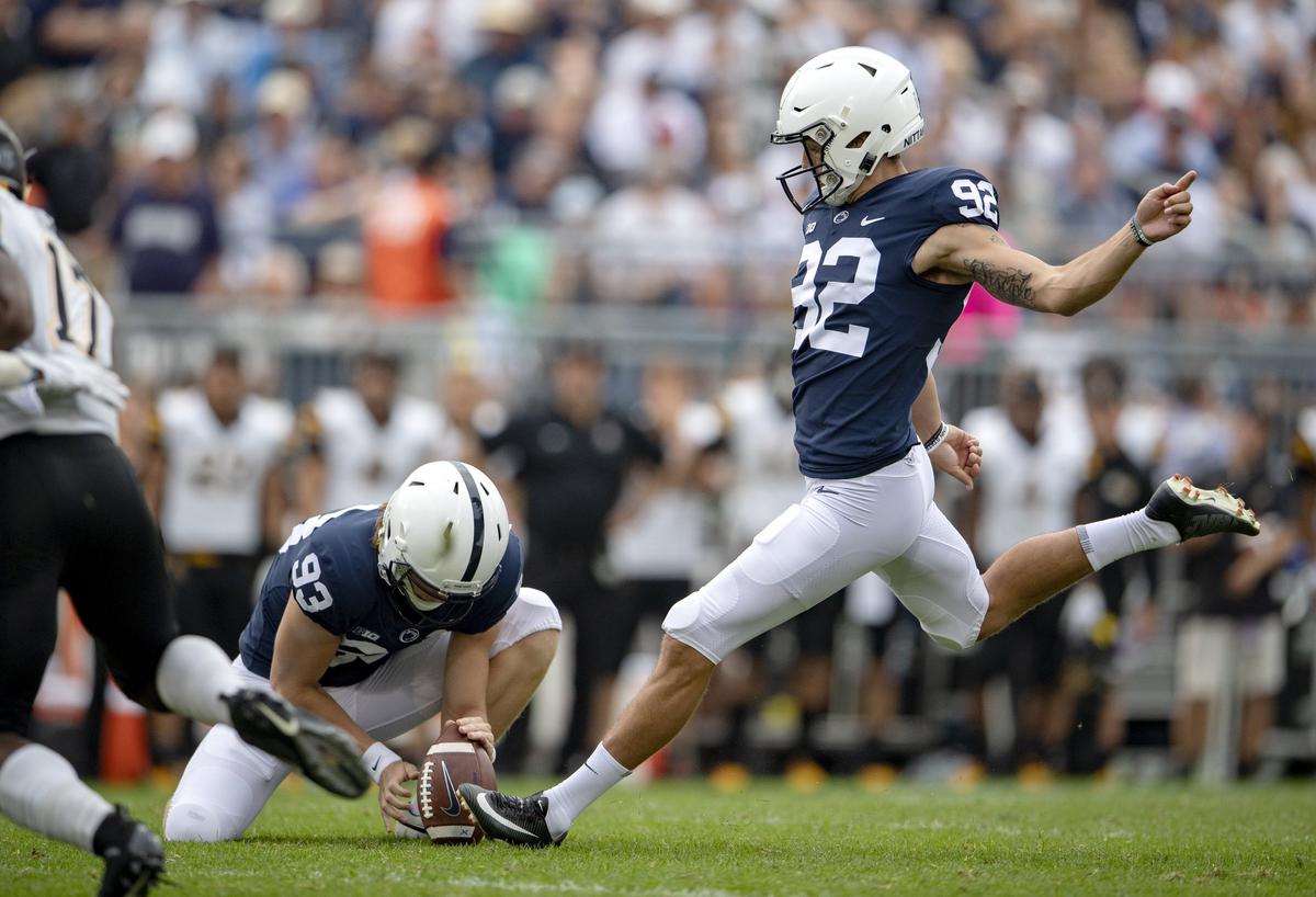 Penn State freshman kicker Jake Pinegar was perfect on a pressure-filled afternoon last weekend. He’ll be tested again at Pitt.